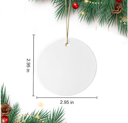 Custom Holiday Round Photo Ornament
