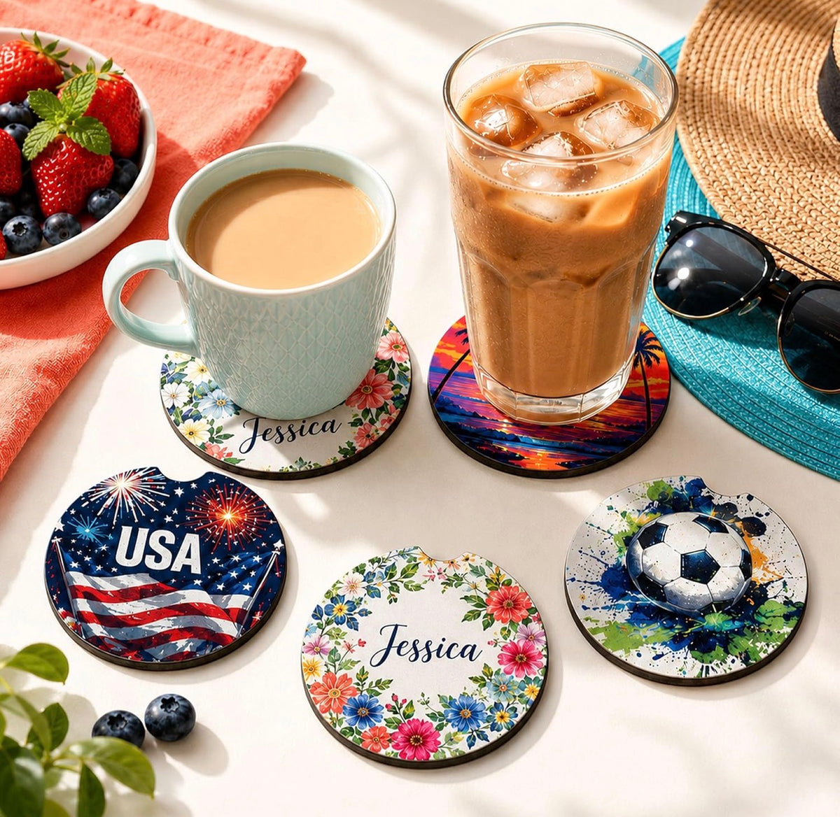 Custom Photo Car Coasters